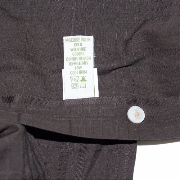 Orvis Large Brown Windowpane Short Sleeve Button Front Casual Lounge Shirt - Picture 11 of 11